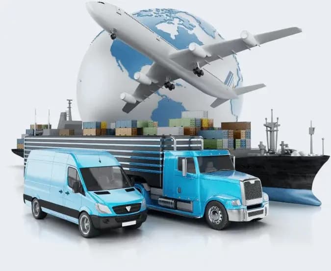 Global freight by air, land, and sea